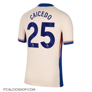 Chelsea Moises Caicedo #25 Seconda Maglia 2024-25 Manica Corta